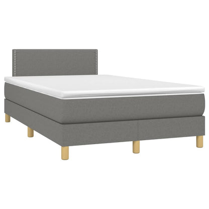 Giroletto a Molle con Materasso Grigio Scuro 120x200 cm Tessuto | homemem39
