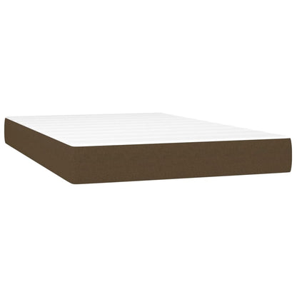 Giroletto a Molle con Materasso Marrone Scuro 120x200cm Tessuto | homemem39