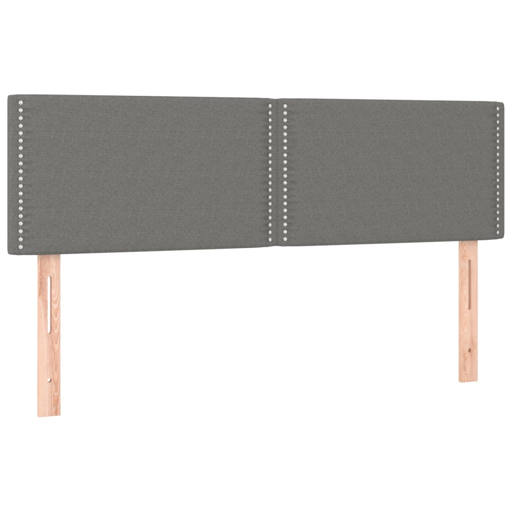 Giroletto a Molle con Materasso Grigio Scuro 140x190 cm Tessuto | homemem39