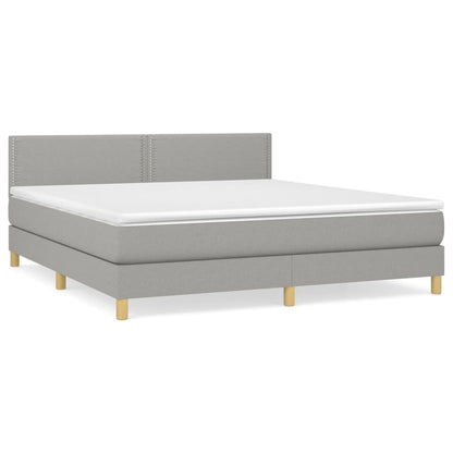 Giroletto a Molle con Materasso Grigio Chiaro180x200 cm Tessuto | homemem39