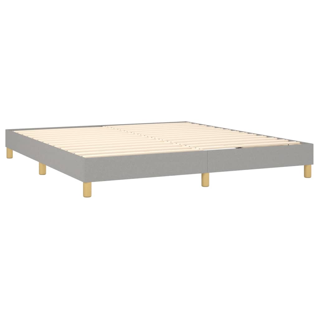 Giroletto a Molle con Materasso Grigio Chiaro180x200 cm Tessuto | homemem39