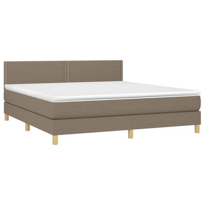 Giroletto a Molle con Materasso Tortora 180x200 cm in Tessuto | homemem39
