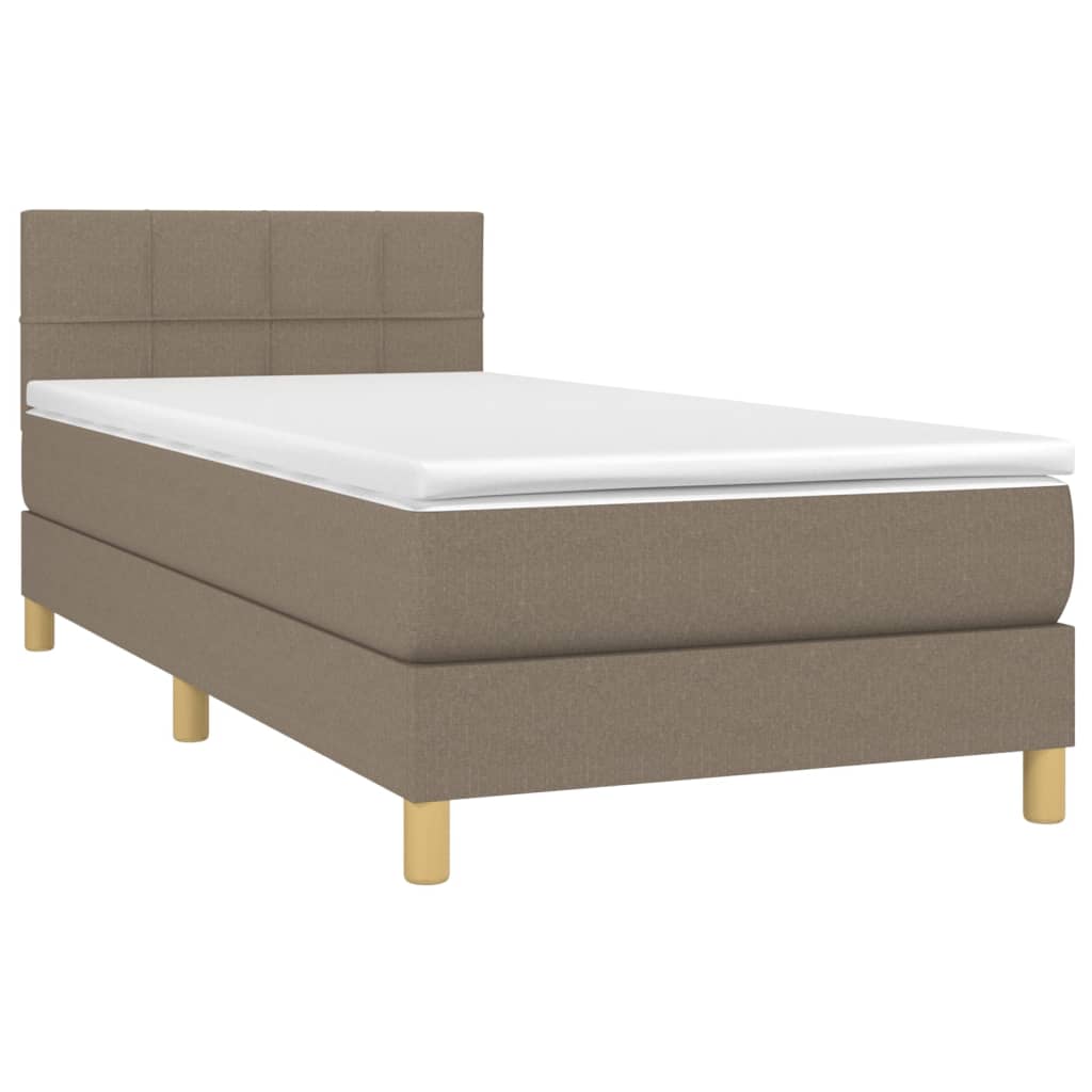 Giroletto a Molle con Materasso Tortora 90x200 cm inTessuto | homemem39