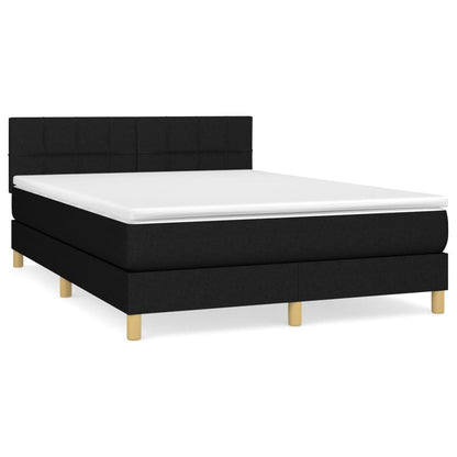 Giroletto a Molle con Materasso Nero 140x200 cm in Tessuto | homemem39