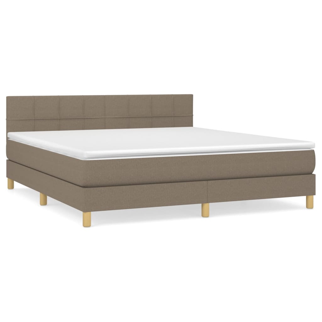 Giroletto a Molle con Materasso Tortora 160x200 cm in Tessuto | homemem39