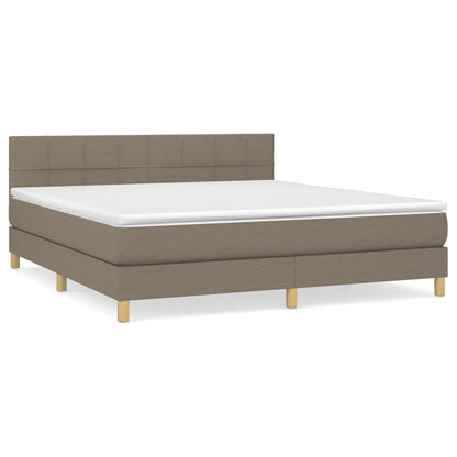 Giroletto a Molle con Materasso Tortora 160x200 cm in Tessuto | homemem39