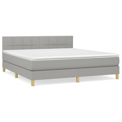 Giroletto a Molle con Materasso Grigio Chiaro180x200 cm Tessuto | homemem39