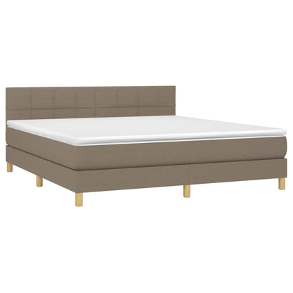Giroletto a Molle con Materasso Tortora 180x200 cm in Tessuto | homemem39
