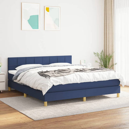 Giroletto a Molle con Materasso Blu 180x200 cm in Tessuto | homemem39