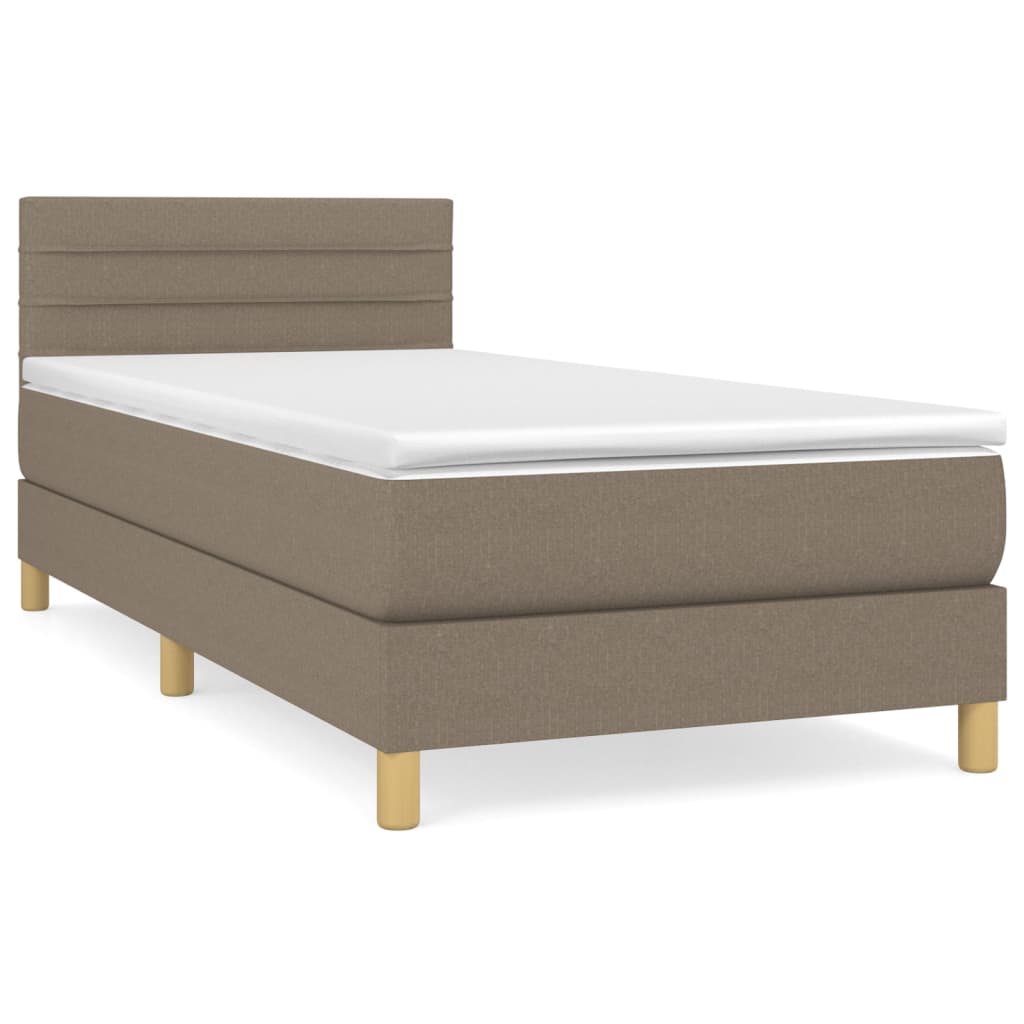 Giroletto a Molle con Materasso Tortora 80x200 cm inTessuto | homemem39
