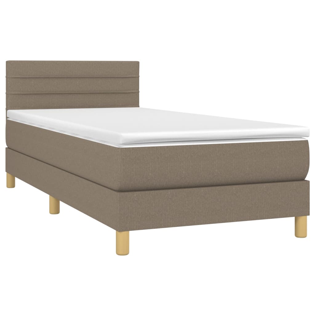 Giroletto a Molle con Materasso Tortora 80x200 cm inTessuto | homemem39