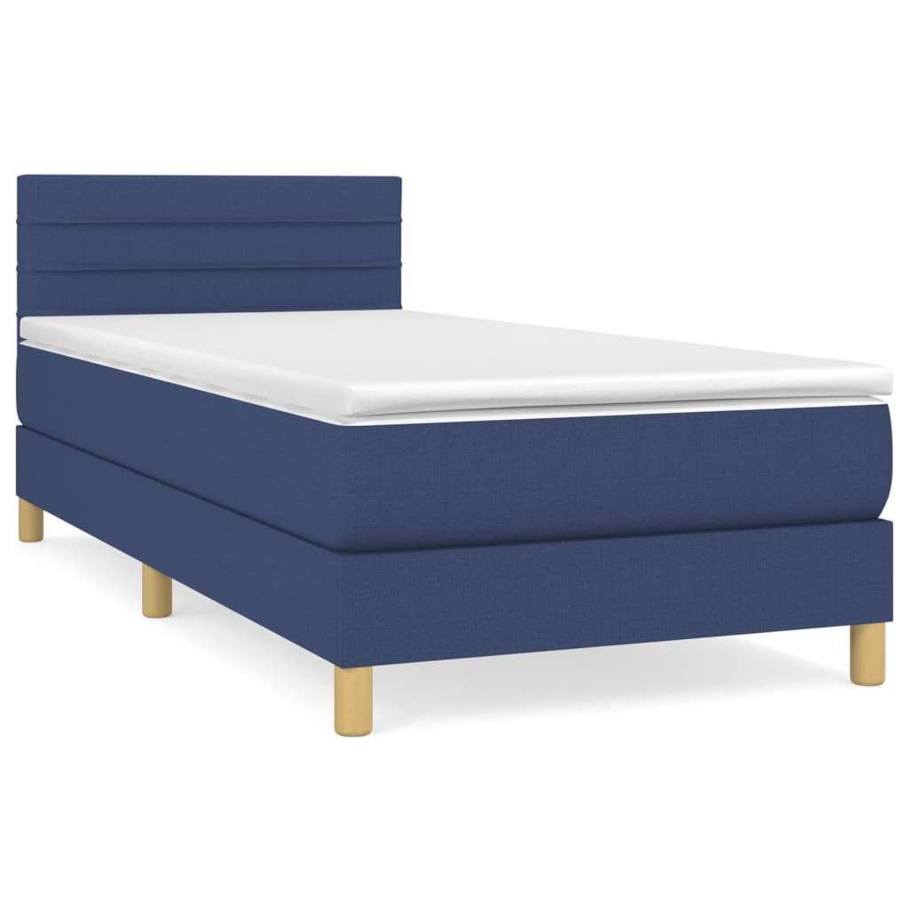 Giroletto a Molle con Materasso Blu 90x200 cm inTessuto | homemem39