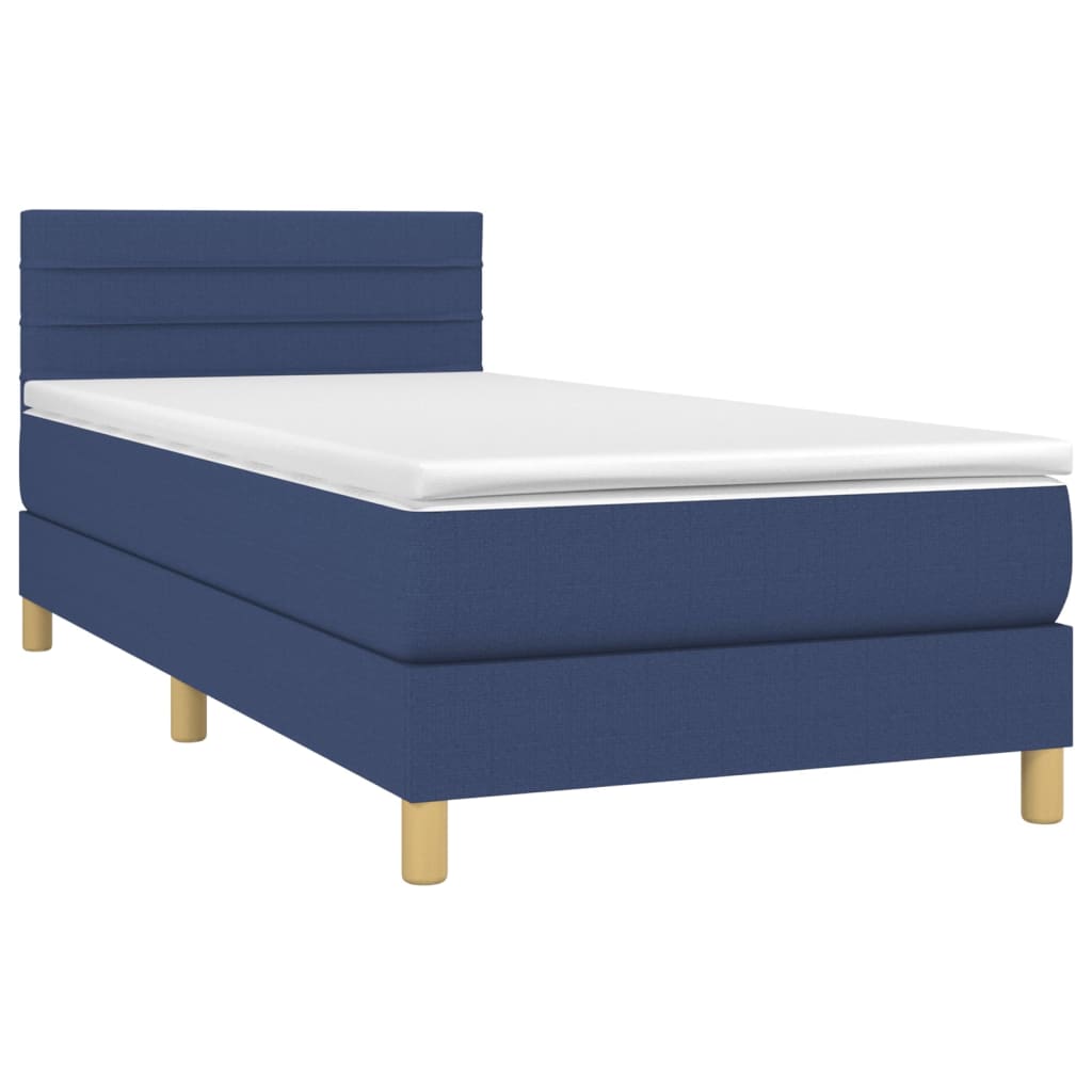 Giroletto a Molle con Materasso Blu 90x200 cm inTessuto | homemem39