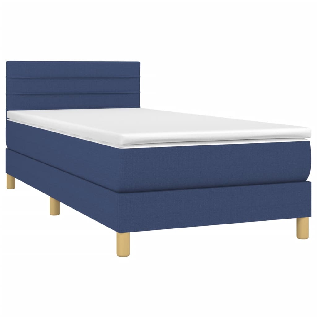 Giroletto a Molle con Materasso Blu 100x200 cm in Tessuto | homemem39