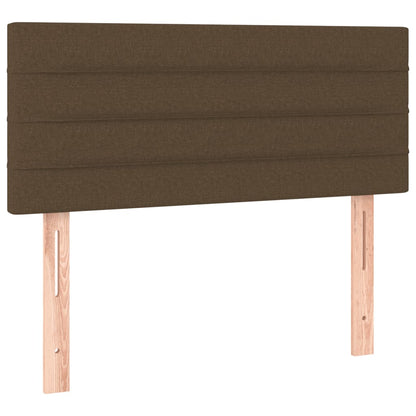 Giroletto a Molle con Materasso Marrone Scuro 120x200cm Tessuto | homemem39
