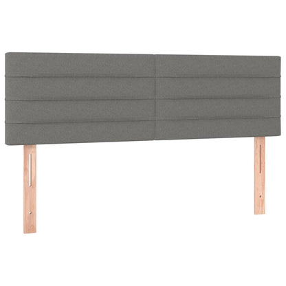Giroletto a Molle con Materasso Grigio Scuro 140x200cm Tessuto | homemem39