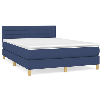 Giroletto a Molle con Materasso Blu 140x200 cm in Tessuto | homemem39