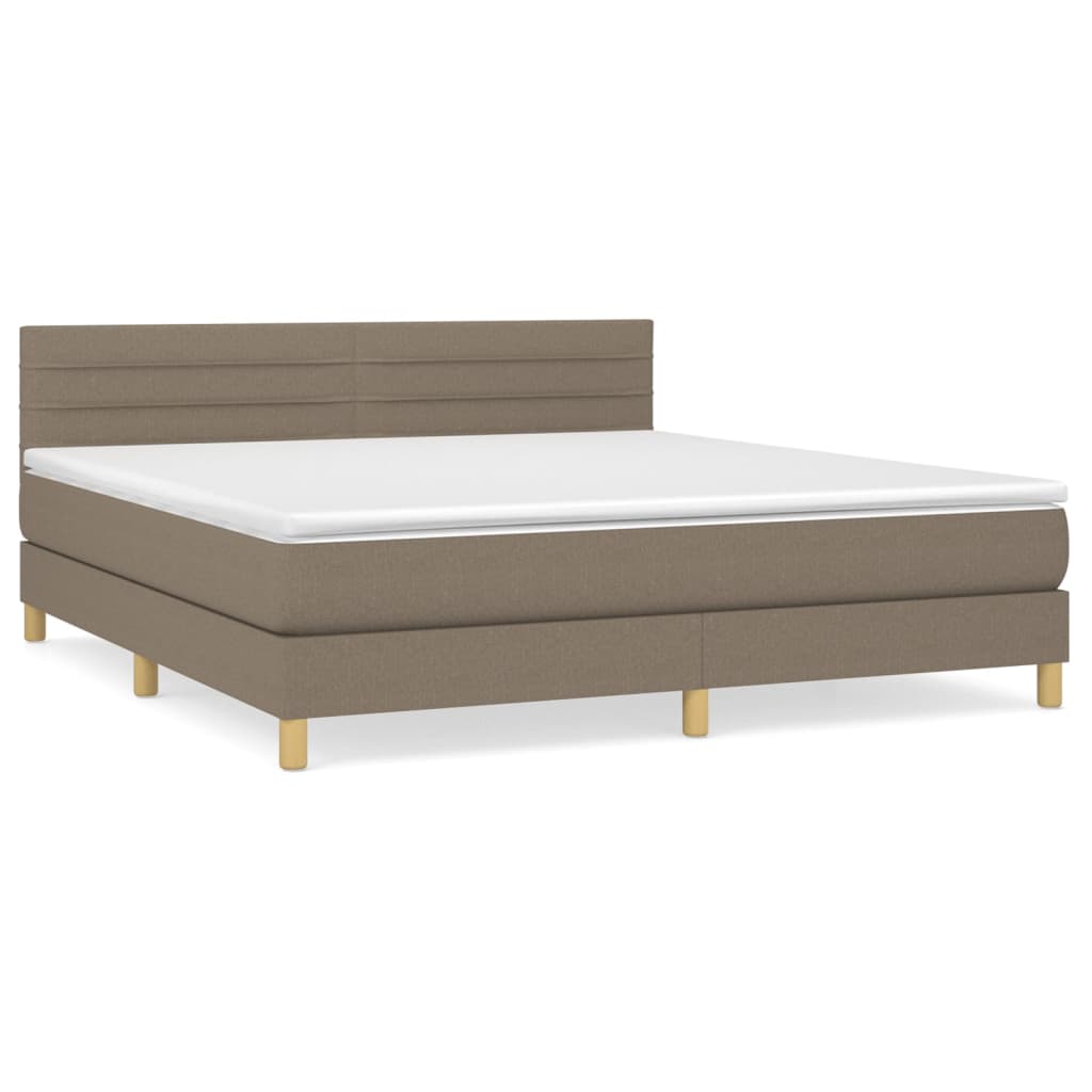 Giroletto a Molle con Materasso Tortora 180x200 cm in Tessuto | homemem39