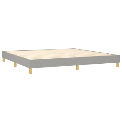 Giroletto a Molle con Materasso Grigio Chiaro 200x200cm Tessuto | homemem39