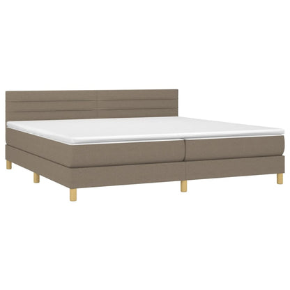 Giroletto a Molle con Materasso Tortora 200x200 cm in Tessuto | homemem39