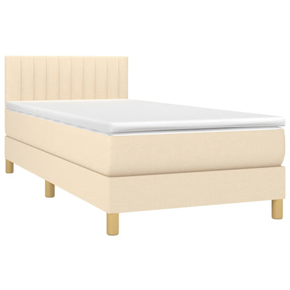 Giroletto a Molle con Materasso Crema 80x200 cm inTessuto | homemem39