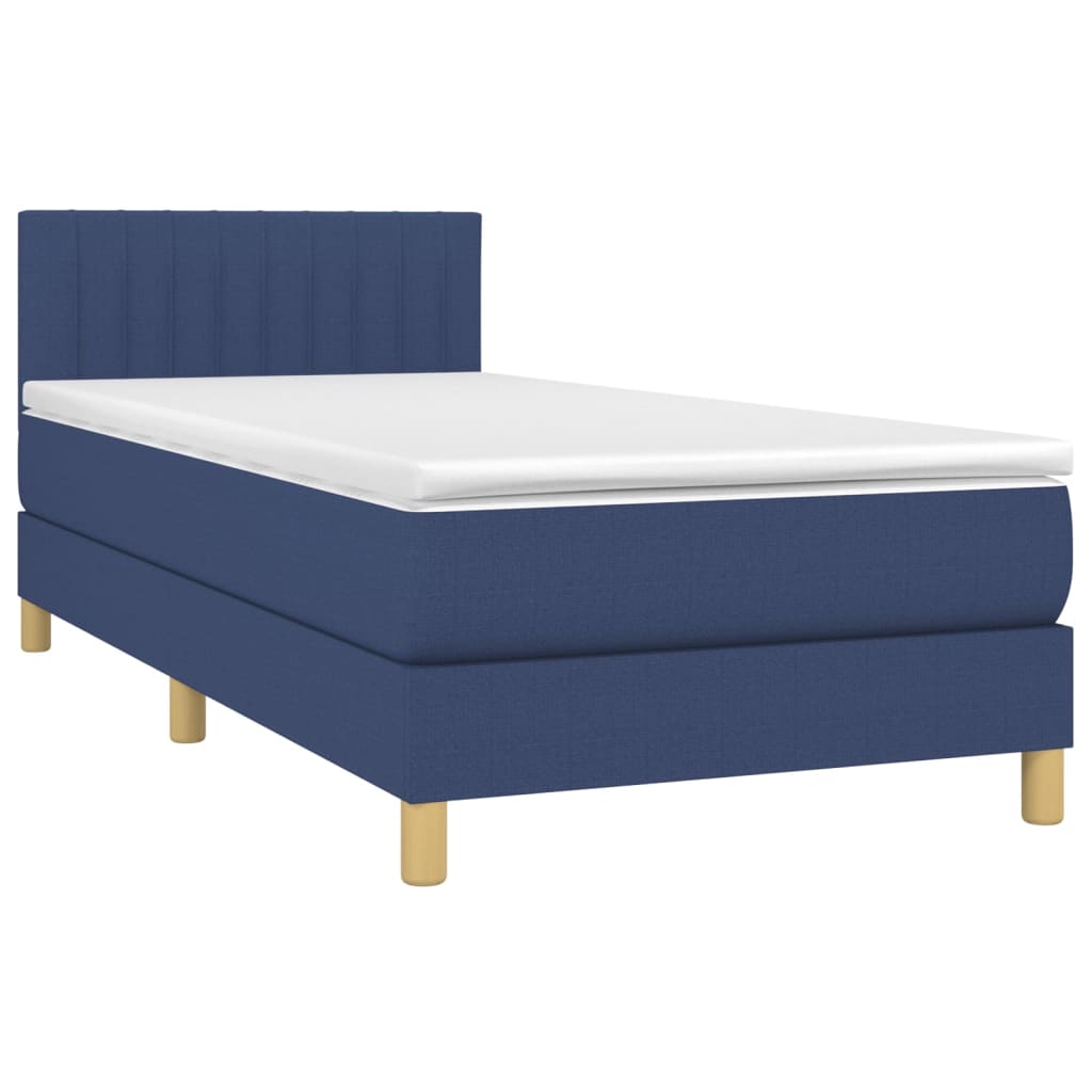 Giroletto a Molle con Materasso Blu 80x200 cm inTessuto | homemem39
