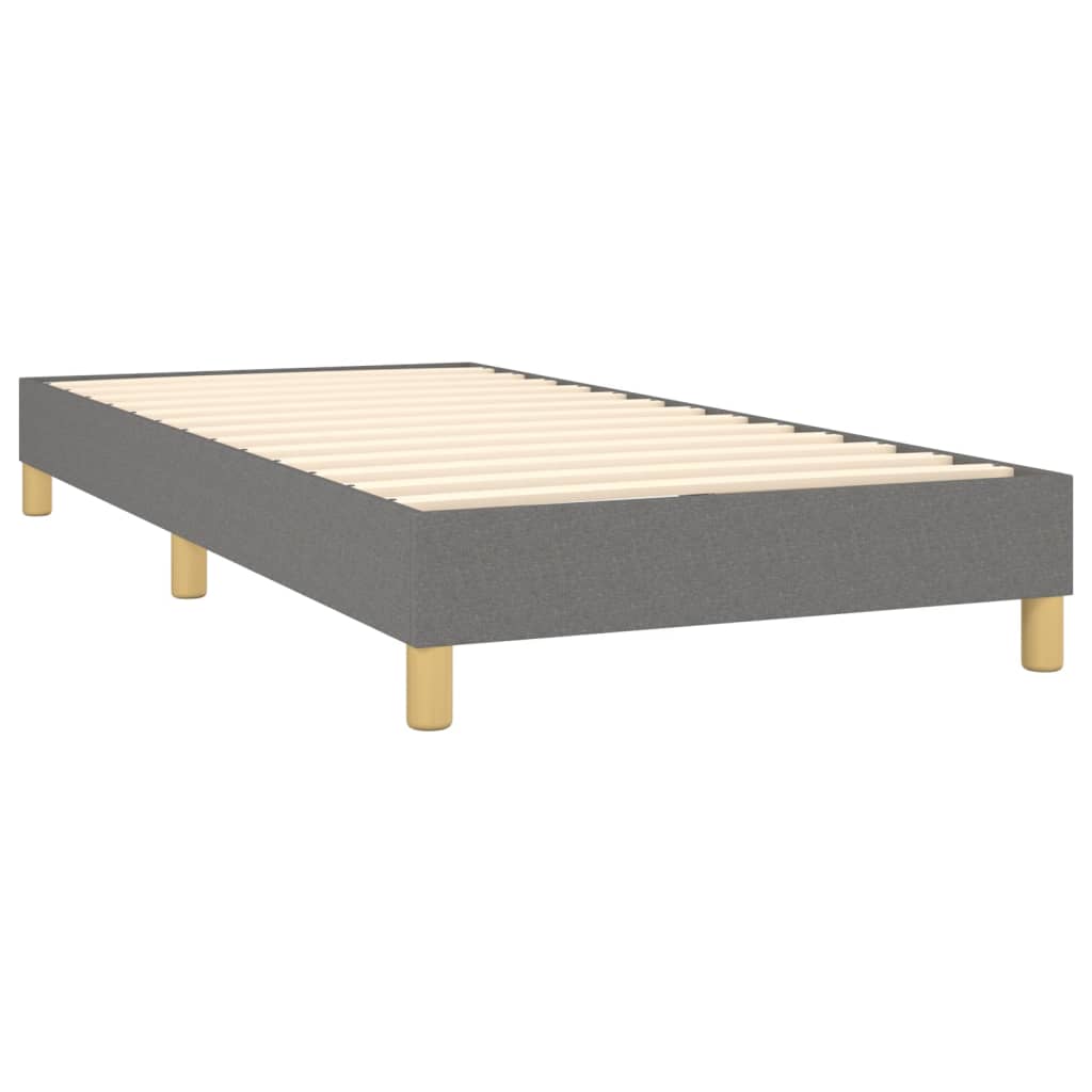 Giroletto a Molle con Materasso Grigio Scuro 90x190 cm Tessuto | homemem39
