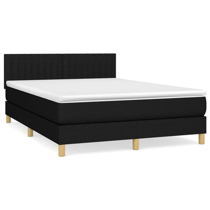 Giroletto a Molle con Materasso Nero 140x200 cm in Tessuto | homemem39