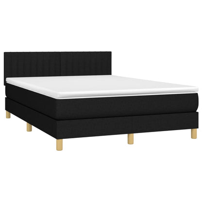 Giroletto a Molle con Materasso Nero 140x200 cm in Tessuto | homemem39