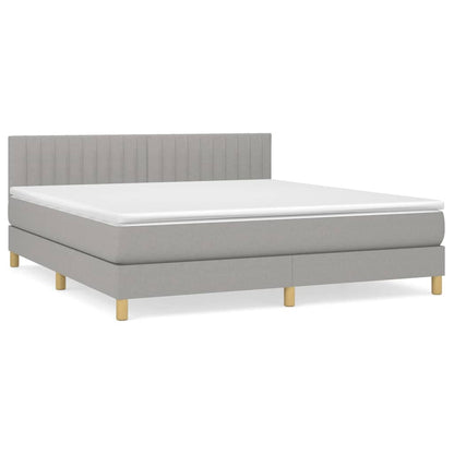 Giroletto a Molle con Materasso Grigio Chiaro160x200 cm Tessuto | homemem39