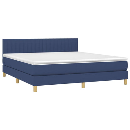 Giroletto a Molle con Materasso Blu 160x200 cm in Tessuto | homemem39