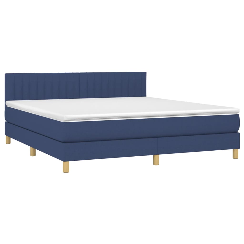 Giroletto a Molle con Materasso Blu 180x200 cm in Tessuto | homemem39