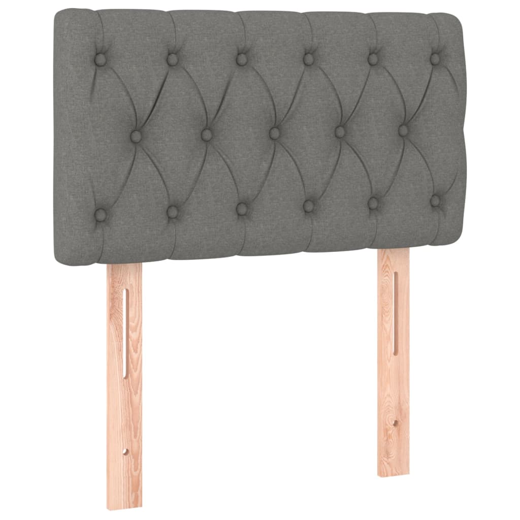 Giroletto a Molle con Materasso Grigio Scuro 80x200 cm Tessuto | homemem39