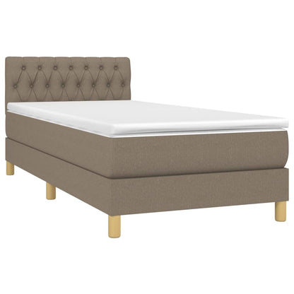 Giroletto a Molle con Materasso Tortora 80x200 cm inTessuto | homemem39
