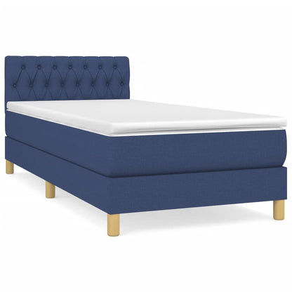 Giroletto a Molle con Materasso Blu 90x190 cm in Tessuto | homemem39