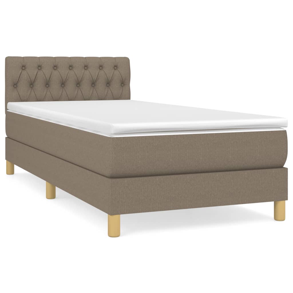 Giroletto a Molle con Materasso Tortora 90x200 cm inTessuto | homemem39