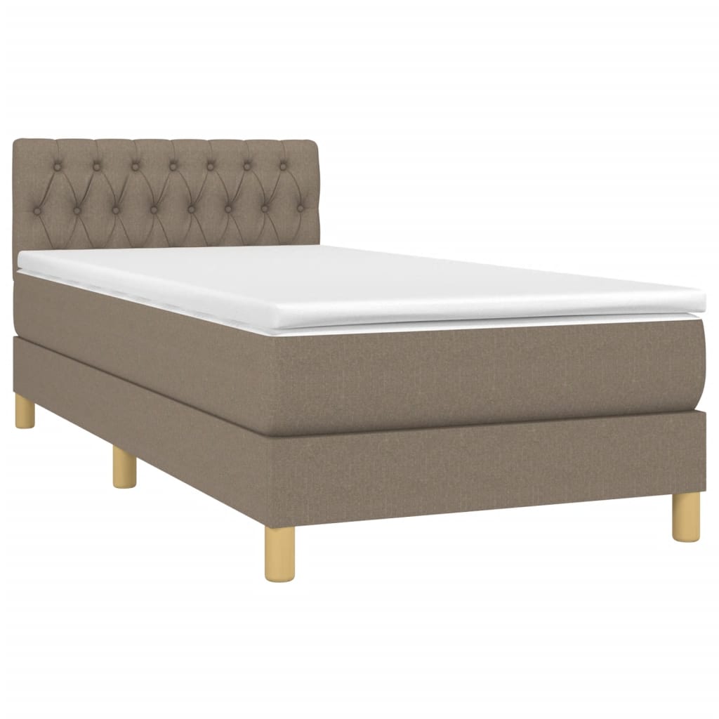 Giroletto a Molle con Materasso Tortora 90x200 cm inTessuto | homemem39