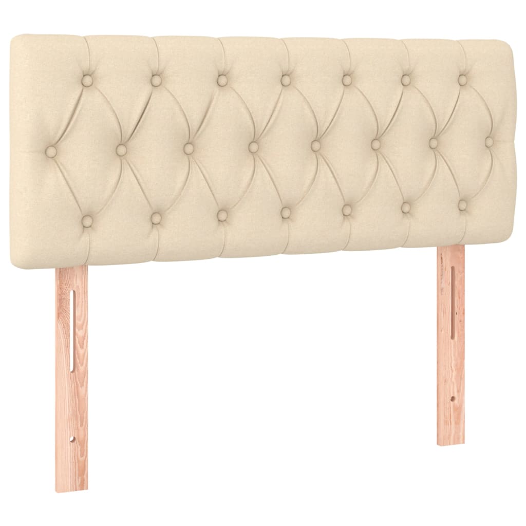Giroletto a Molle con Materasso Crema 120x200 cm in Tessuto | homemem39