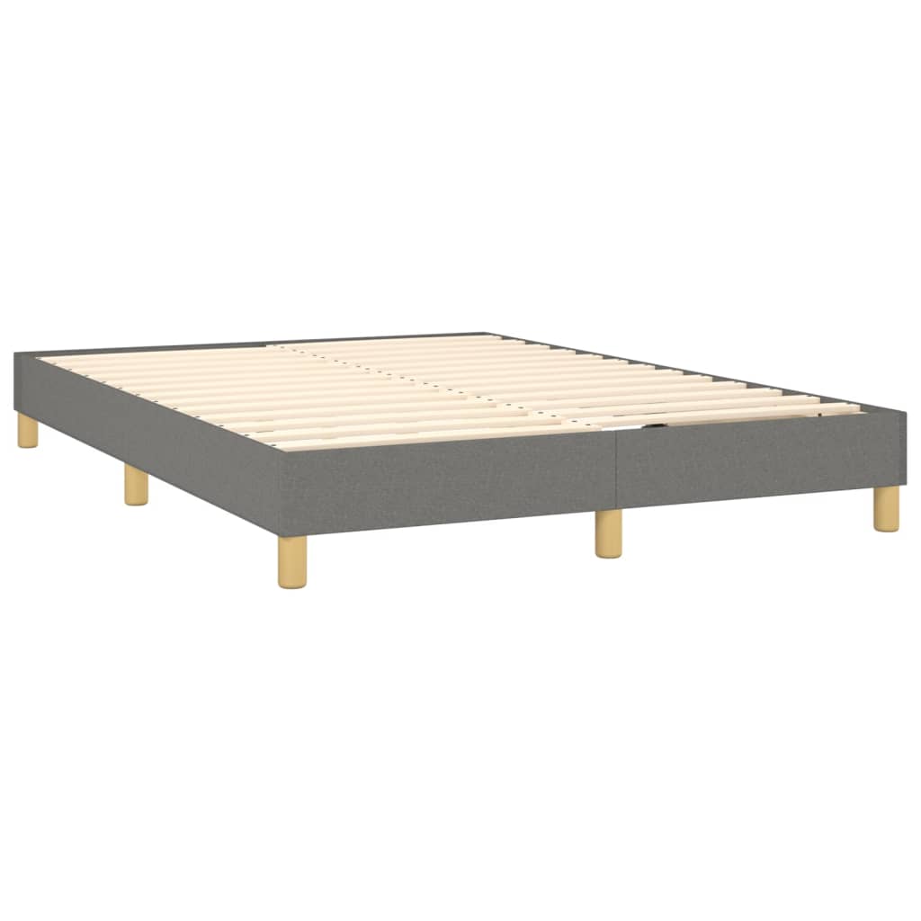 Giroletto a Molle con Materasso Grigio Scuro 140x190 cm Tessuto | homemem39