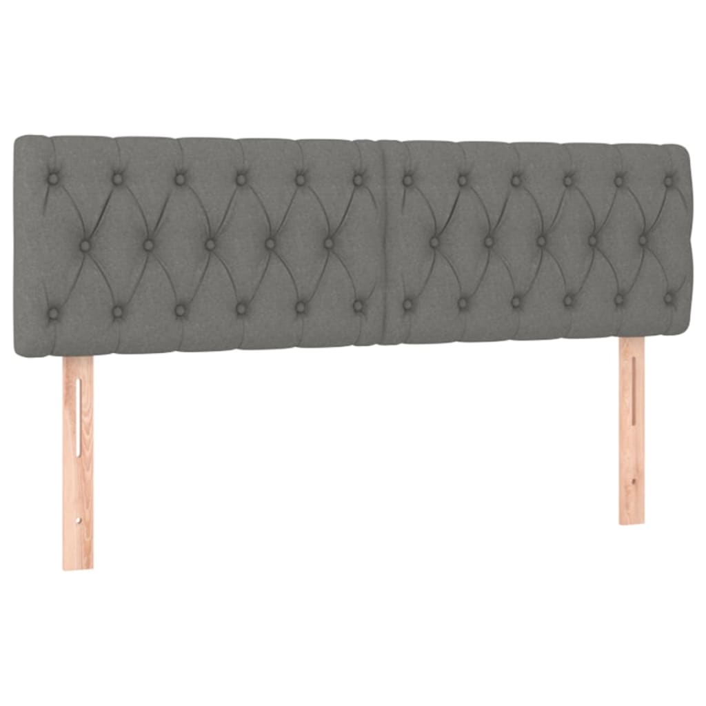 Giroletto a Molle con Materasso Grigio Scuro 140x190 cm Tessuto | homemem39