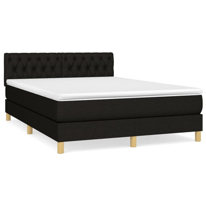 Giroletto a Molle con Materasso Nero 140x190 cm in Tessuto | homemem39