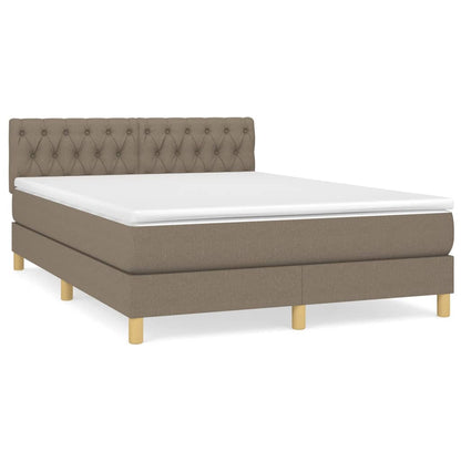 Giroletto a Molle con Materasso Tortora 140x190 cm in Tessuto | homemem39