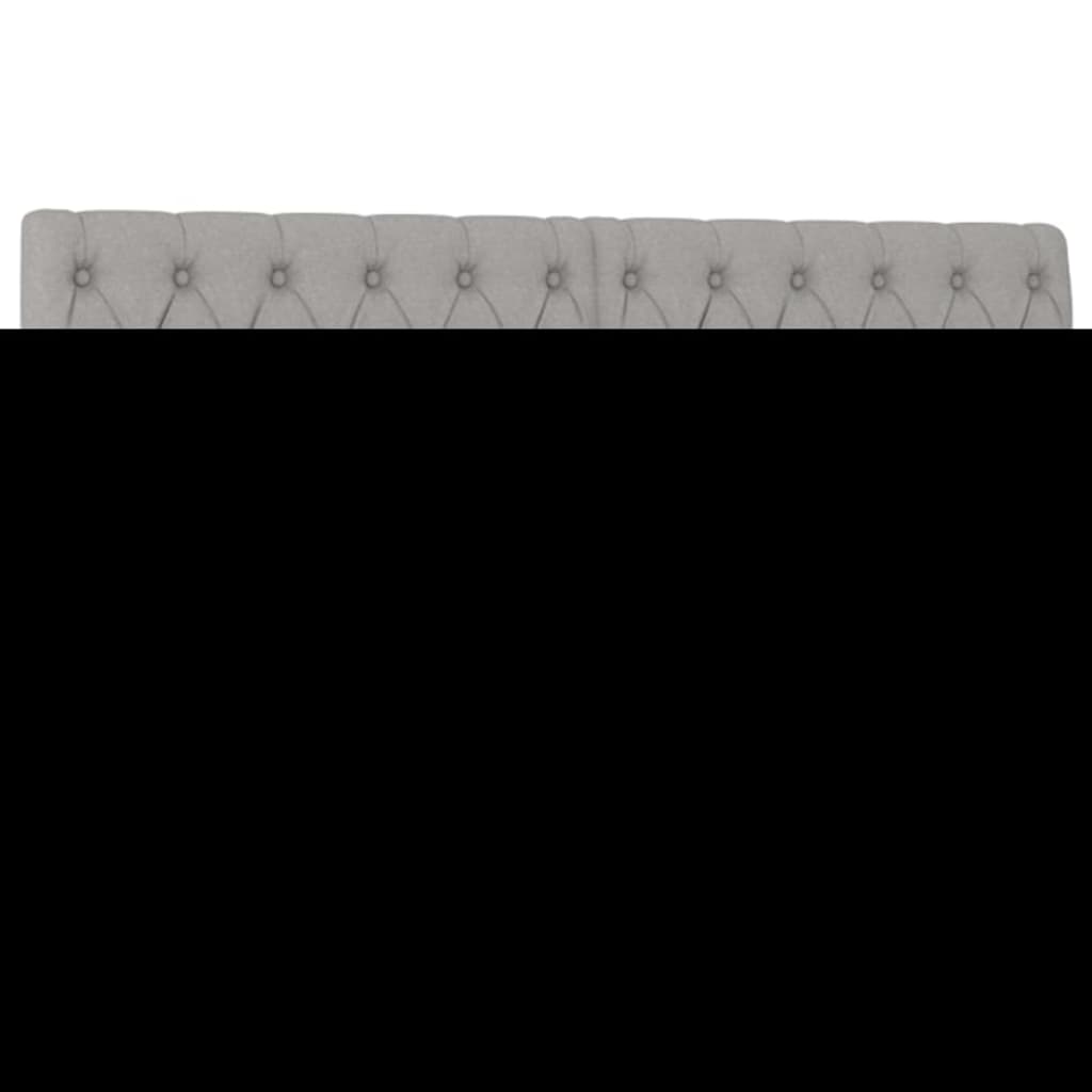 Giroletto a Molle con Materasso Grigio Chiaro 140x200cm Tessuto | homemem39