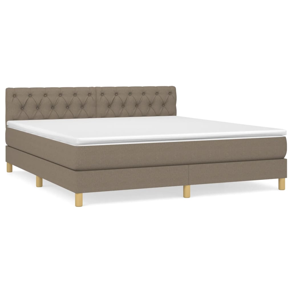 Giroletto a Molle con Materasso Tortora 160x200 cm in Tessuto | homemem39