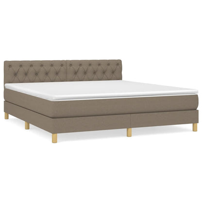 Giroletto a Molle con Materasso Tortora 160x200 cm in Tessuto | homemem39