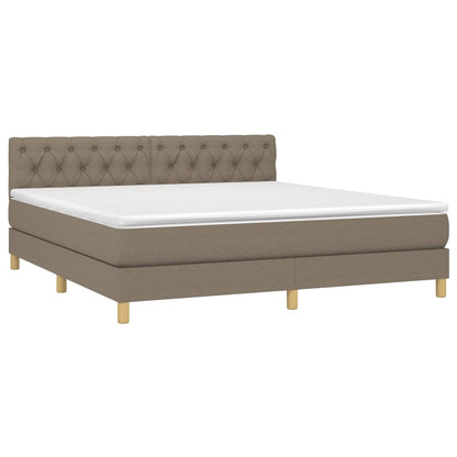 Giroletto a Molle con Materasso Tortora 160x200 cm in Tessuto | homemem39