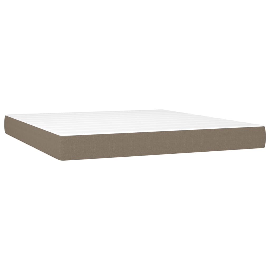 Giroletto a Molle con Materasso Tortora 160x200 cm in Tessuto | homemem39