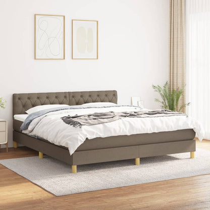 Giroletto a Molle con Materasso Tortora 160x200 cm in Tessuto | homemem39