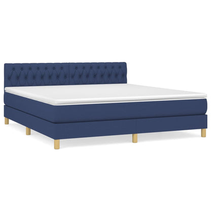 Giroletto a Molle con Materasso Blu 180x200 cm in Tessuto | homemem39