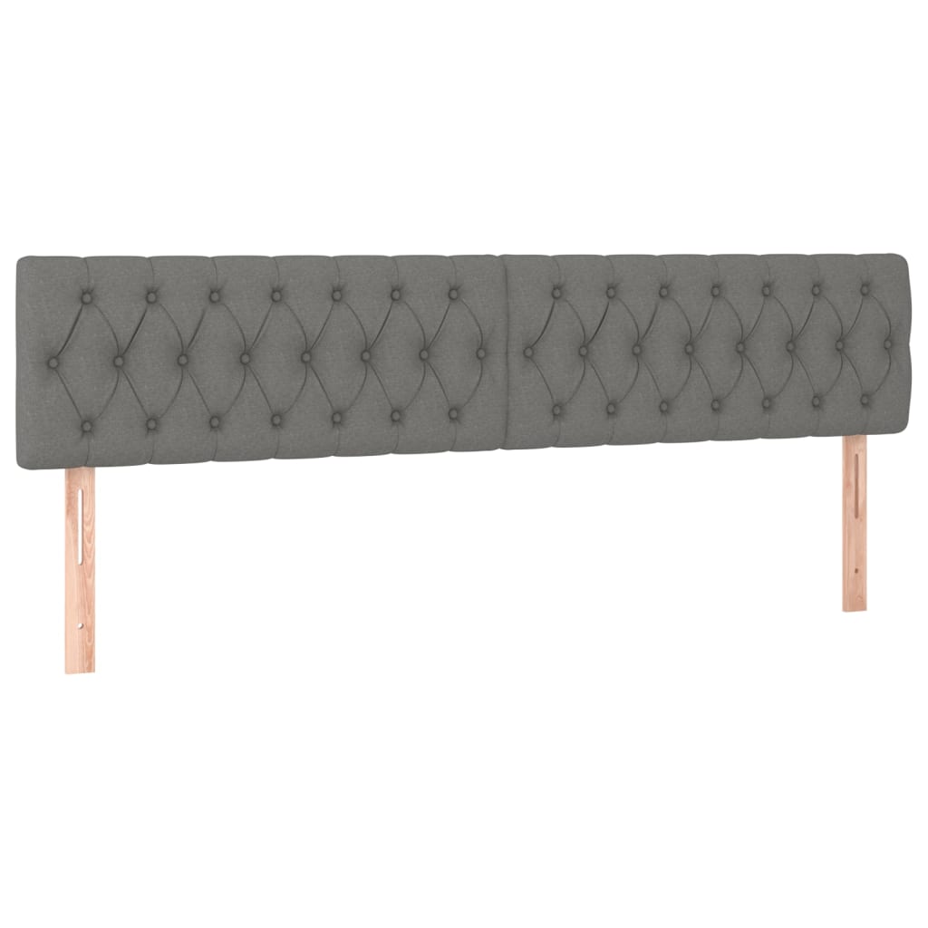 Giroletto a Molle con Materasso Grigio Scuro 200x200 cm Tessuto | homemem39